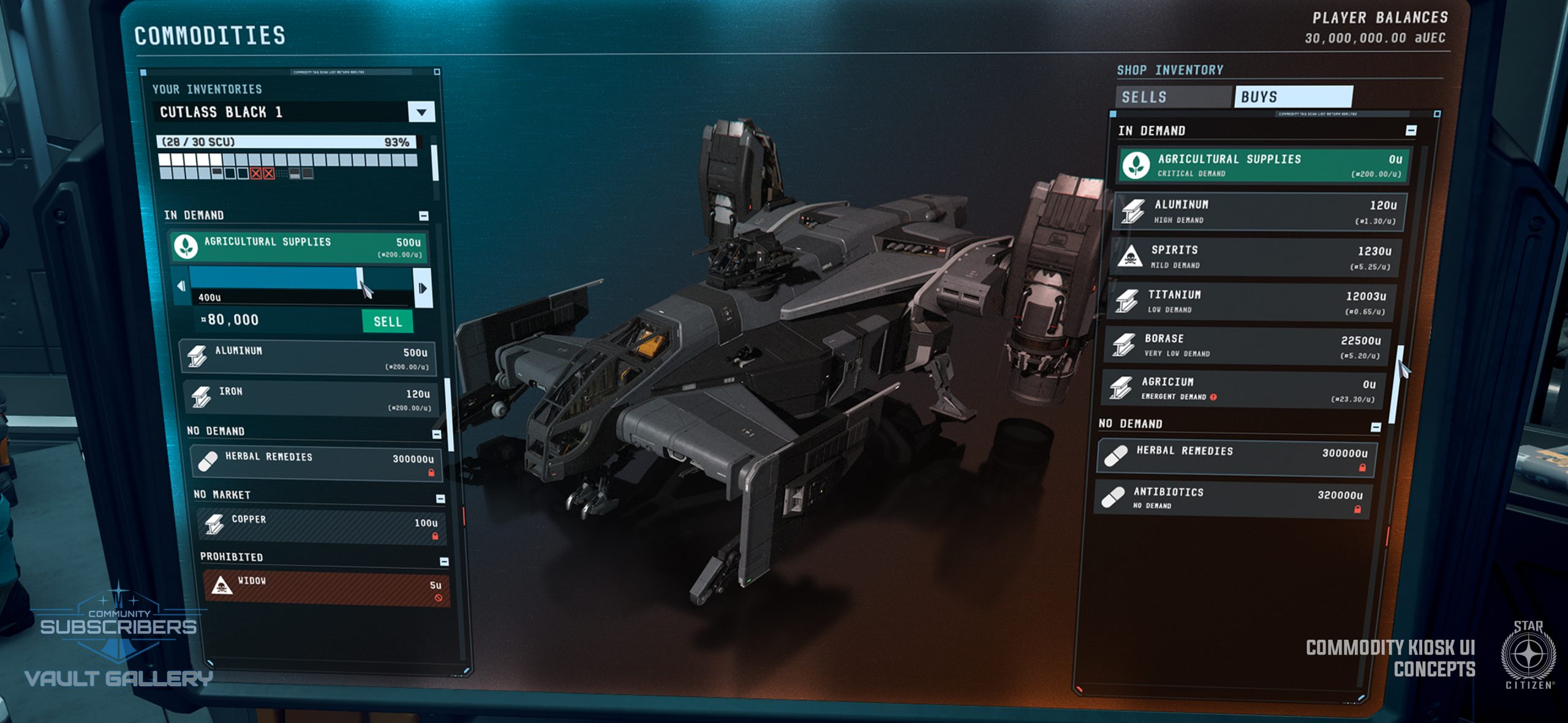 Star Citizen Commodity Kiosk UI Concepts Spaceloop