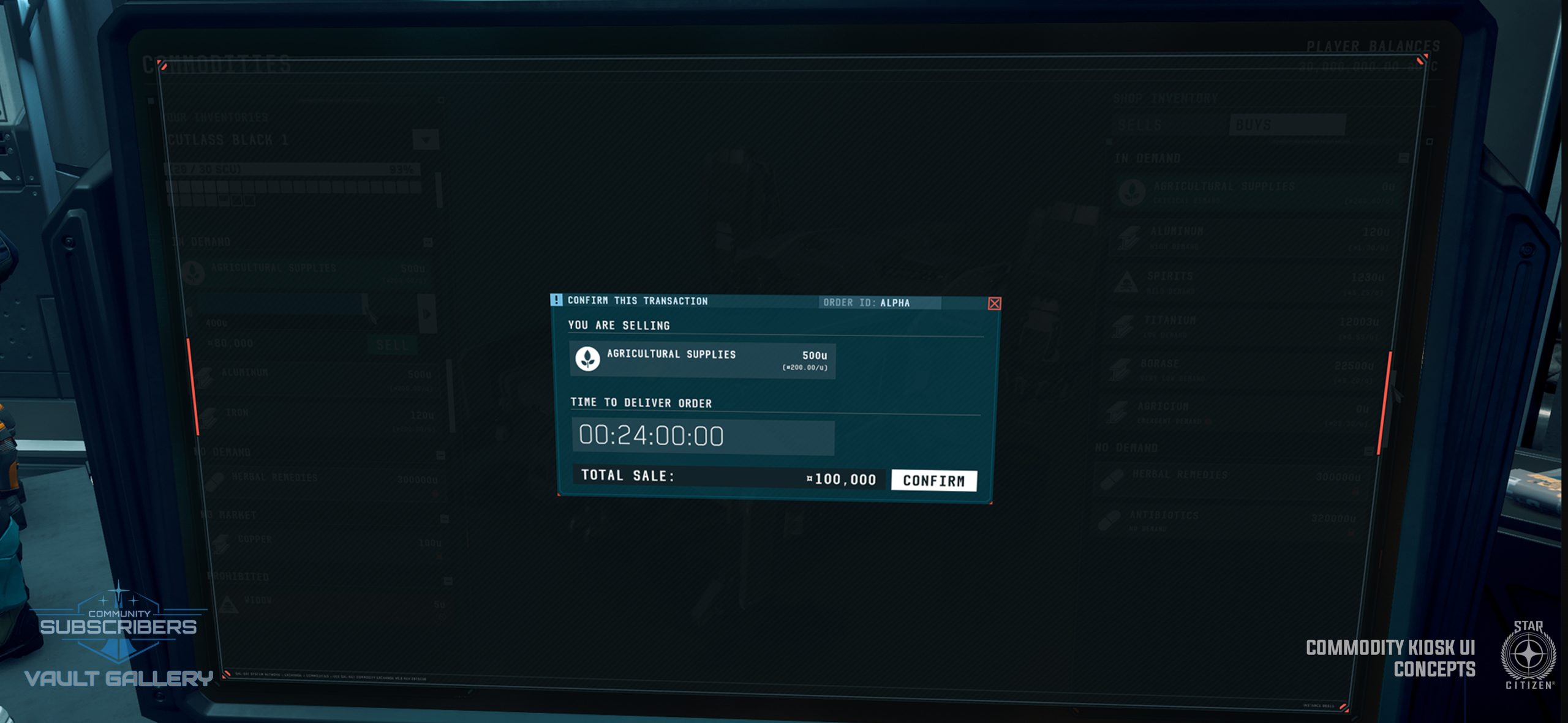 Star Citizen Commodity Kiosk UI Concepts Spaceloop